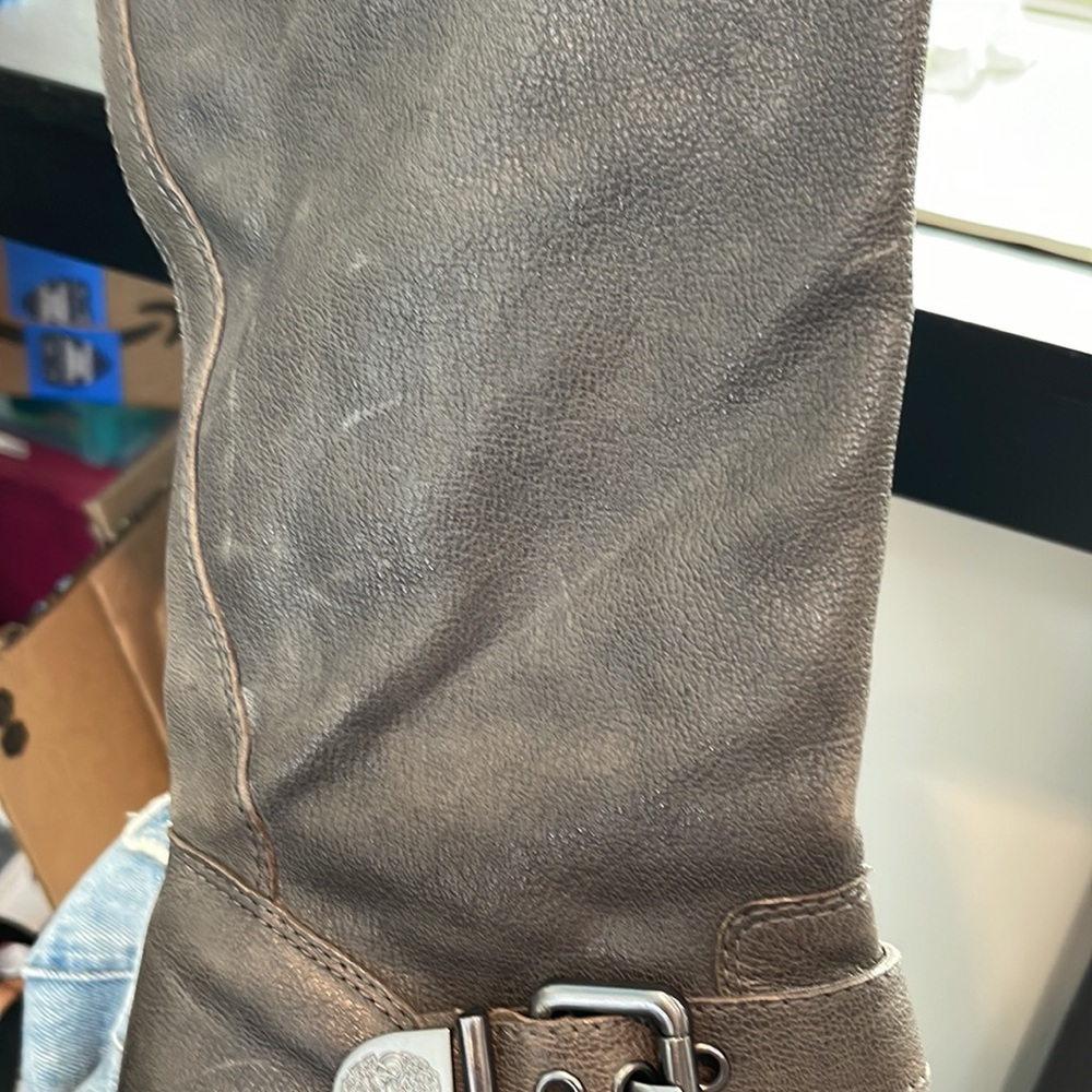 Vince Camuto Kepner Leather Knee Heel Boots - Picture 16 of 16